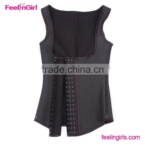 FeelinGirl Women Latex Underbust Workout Trainer 3 Row Waist Cincher Vest Supplier's Choice photo-4