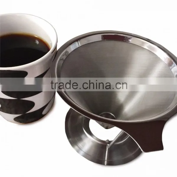 Pour Over Coffee Cone Stainless Steel Coffee Filter Brewer With Pour Over Coffee Stand Coffee Dripper photo-3