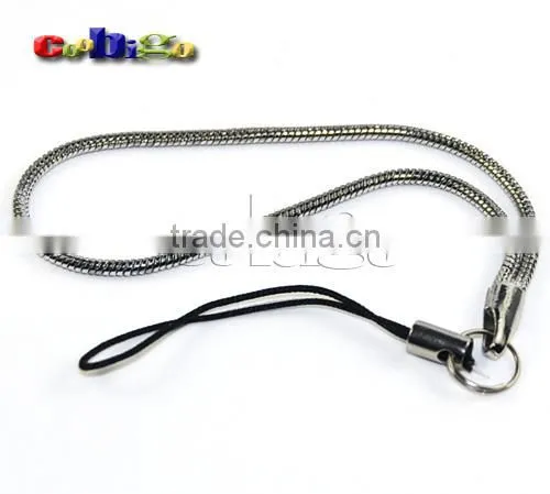 Mobile Cell Phone Strap Lariat Black With Chain Plated (138mm Length) Fit For Toy Keychain Accessories photo-2