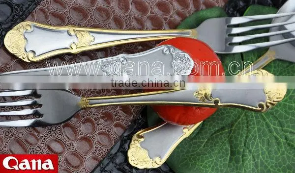 Gold Plated Hotlel Restaunt Cutlery TZ006 photo-6