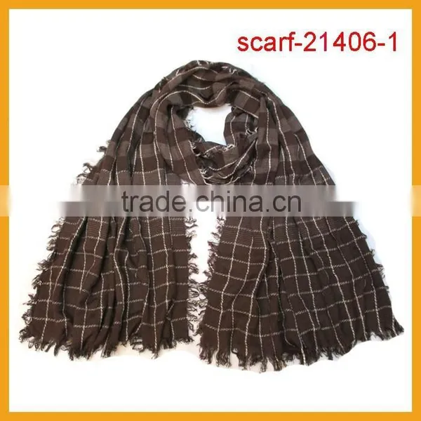 2014~2015 Fshion Plaid Scarf Cotton Scarf photo-2