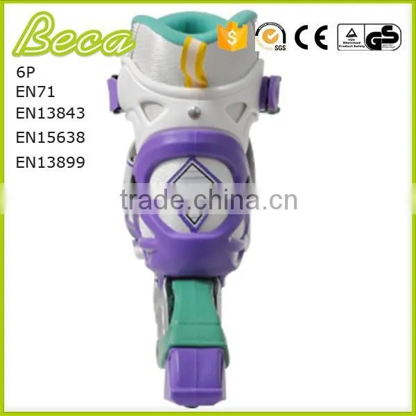Wholesale Adjustable Purple Cartoon Girls Stitching Cap Flashing Roller Skate Quality Choice photo-4