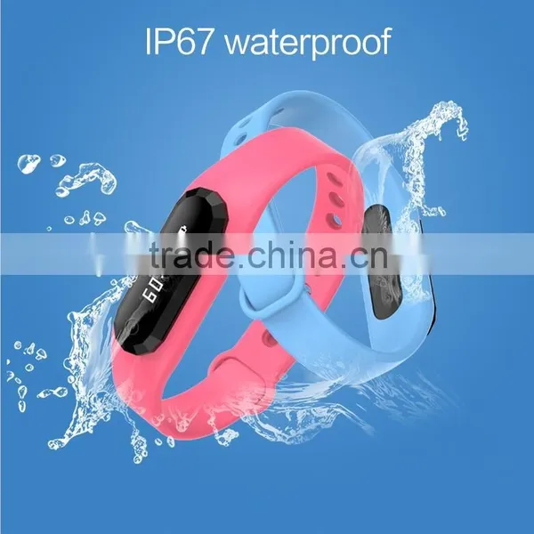 China Bracelet New Waterproof Bluetooth BraceIet P67 OLED Pedometer Bluetooth Heart Rate Monitor Smart Band 2015 Quality Choice photo-2
