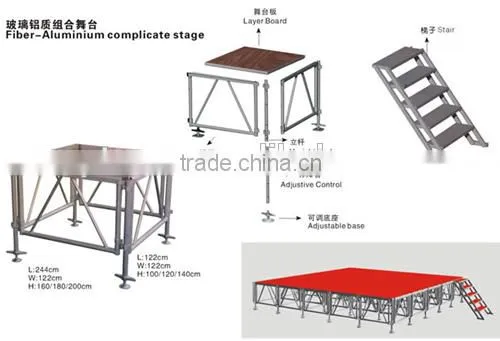 TUV Tested Factory DJ Truss Stage Mobile Stage for Sales