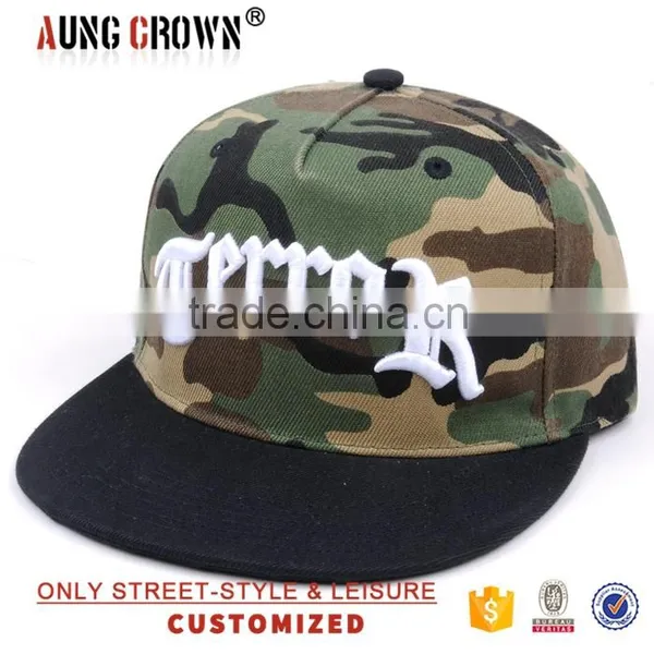 Camo Embroidery Snapback Cap photo-3