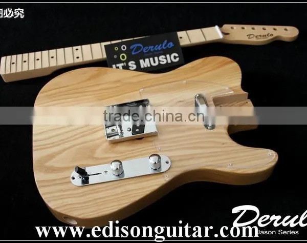 MX777 Diy High Quality Solid American Ash Wood Unfinished Electric Guitar Kit photo-2