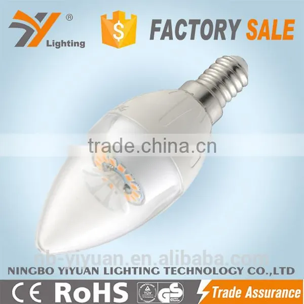 China High Brightness Led CE-LVD/EMC, RoHS, TUV-GS Approved Aluminium Plastic C30HAP Led Light 4W 323LM E14 Crystal Lighting