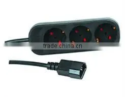 Europe Power Strip 3-Outlets Power Strip W/Child Protect H05VV-F