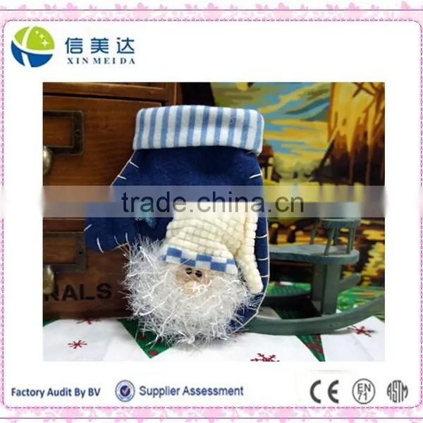 Hign Quality Nice Christmas Decoration Plush Toy Santa and Snowman Golves