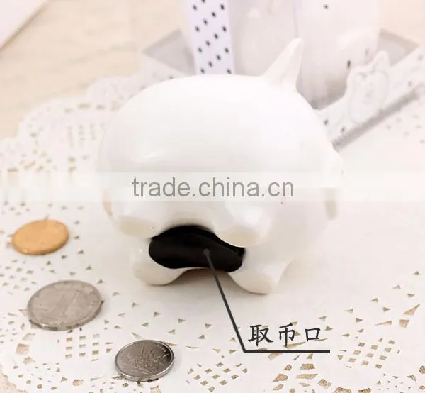Baby Shower Giveaways for Guest--Lovely Ceramic White Pig Bank Wedding Bridal Favor photo-5