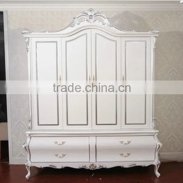 After Neoclassical European Style Antique Bedroom Furniture Sets Bed Bedside Table Wardrobe Dressing Table Chair Commode photo-5