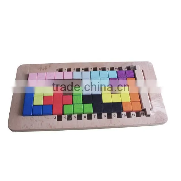 Colorful wooden block set for kids
