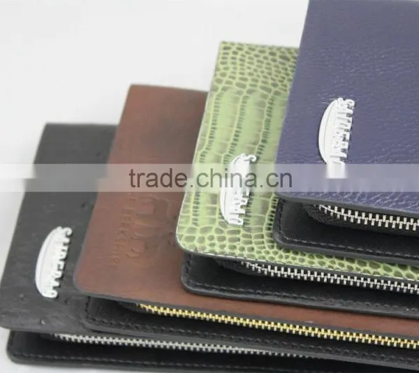 2015 Newest Style Leather Wallet, High Quality Different Leather Men's Wallet With Metal Logo Fashion Wallet photo-6