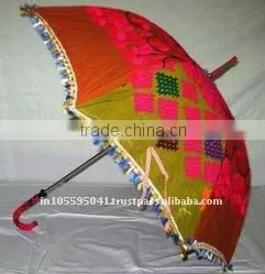 Hand embroidered sun umbrellas