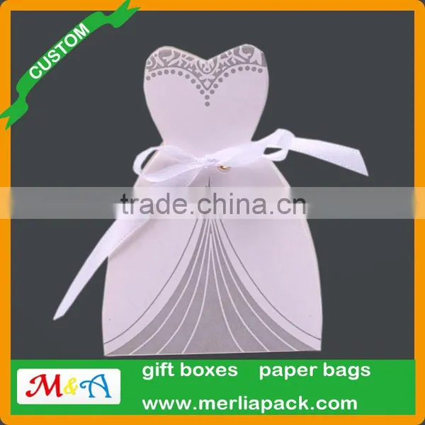 Love Heart Party Wedding Favor Candy Gift Box Bride Dress & Tuxedo Decor Box photo-3