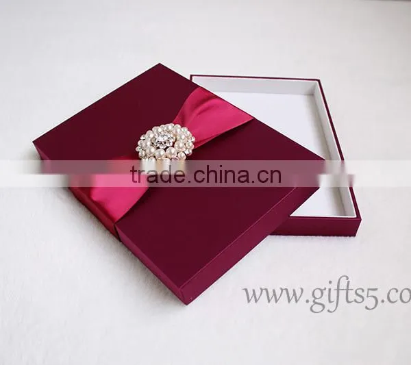 Gorgeous Burgundy Wedding Invitation Boxes photo-5