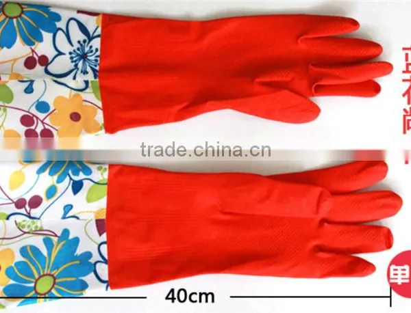 Korean Laundry Daily Cleaning Household Latex Gloves and Cashmere Waterproof Protective Kitchen Bathroom Laundry Rubber Gloves photo-6