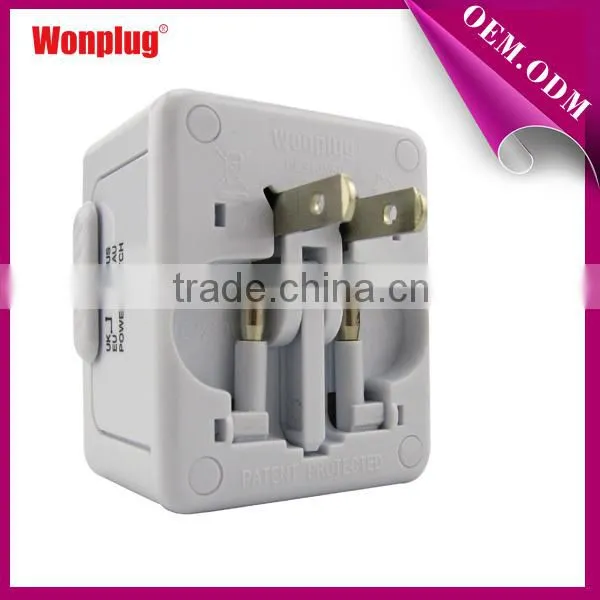 China Factory Wonplug Patent 2015 Hot Sale Worldwide Usb Travel Charger photo-5