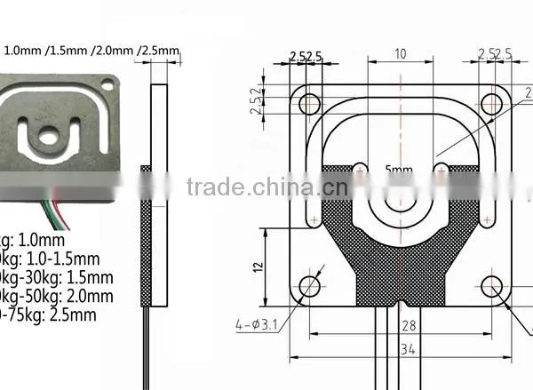 Miniature Low Cost Body Fat Scale Load Cell photo-3