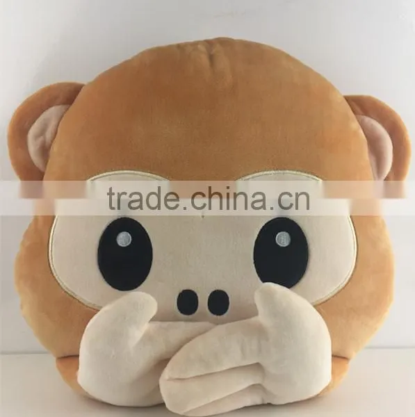 2015 Wholesale Monkey Creative Plush Emoji Pillows