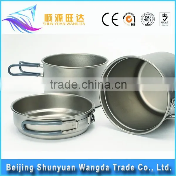 100% Titanium Cookware Kitchen Set With Titanium Mug and Titanium Pan photo-2