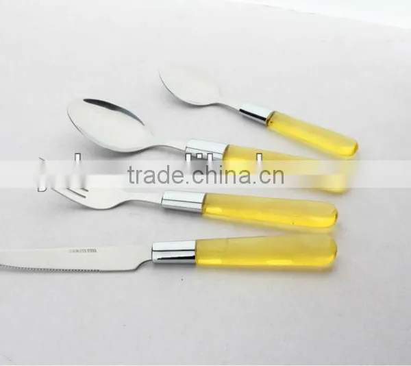 Transparent Plastic Handle Stainless Steel Dinnerware photo-3