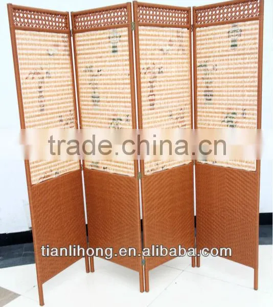 Cheap Luxurious Rattan/wicker Folding Screen
