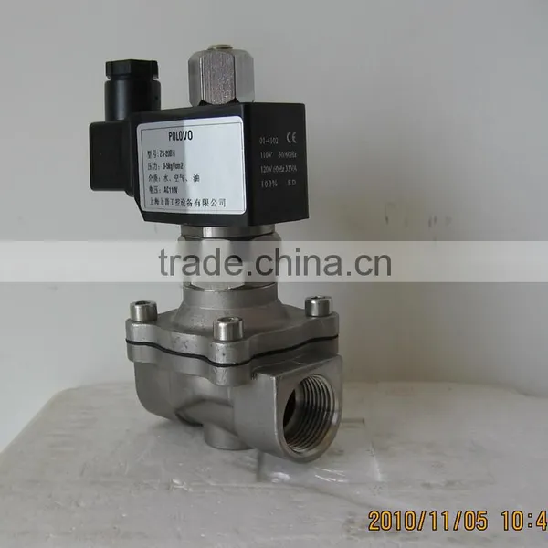 Direct Acting Normally Open Symbol Solenoid Valve 24V for Acid