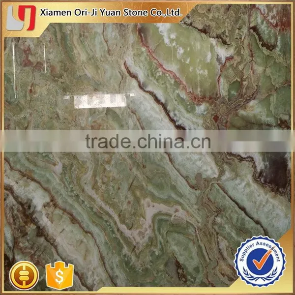 Good Quality OEM Royal Pure Green Onyx Stone Slabs photo-2