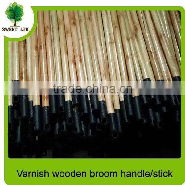 Very Durable Varnished Wooden Handle With Plastic Cap for Garden Tools photo-3