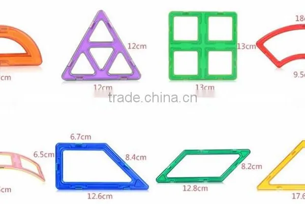 Factory Direct Sell Kids Toy Plastic Magnetic Bulding Blocks With Different Shapes photo-4