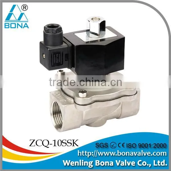 Female 3/8"1/2"3/4"1" Stainless Steel DC 12V 24V Open Air Electric Valve ZCQ-10SSK