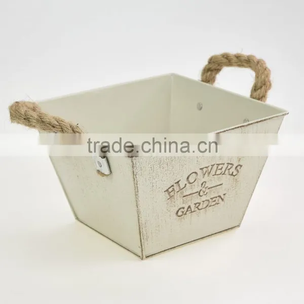 Wholesale Antique Home Decoration Beer Square Galvanized Metal Bucket photo-6