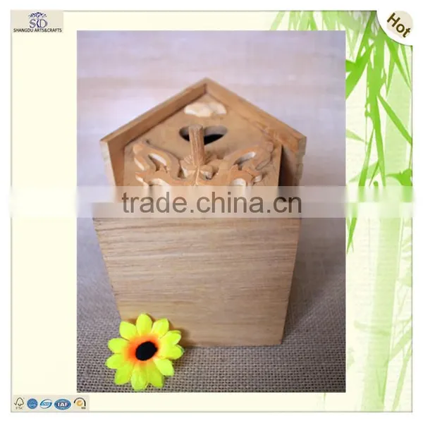 Sale Cutting Laser Engraved Wood Craft Decorative Bird Cages photo-5
