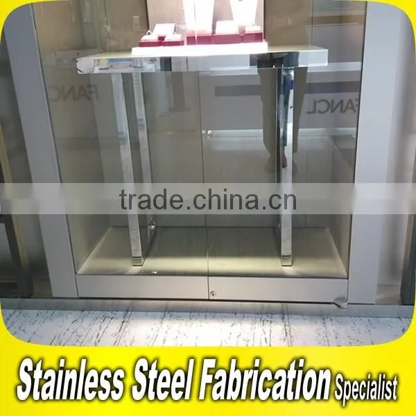 Bespoke Stainless Steel Glass Jewelry Display Showcase photo-2
