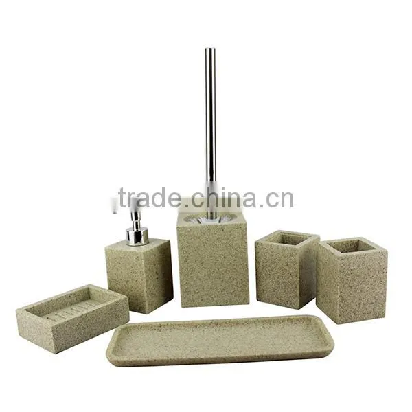 Funny Cheap Hot Sale High Quality Sandstone Bathroom Accessory Sets photo-4