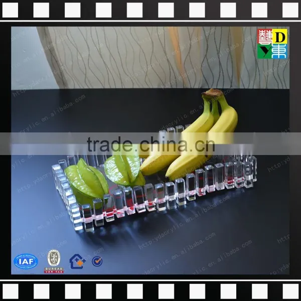 Acrylic Dry Fruit Tray Clear PMMA Square Tray Plastic Food Serving Plate From China Manufacturer photo-6