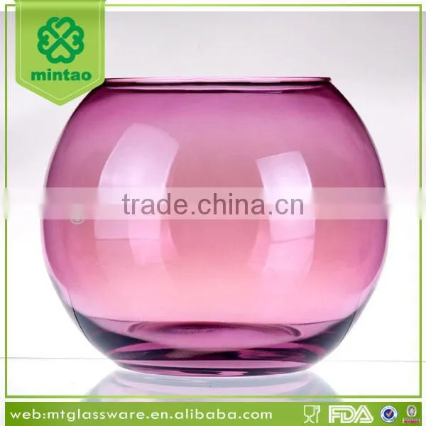 Colorful Round Glass Bowl Vase/clear Glass Fish Bowl photo-2