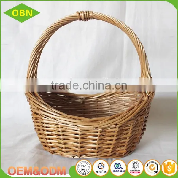 Durable Wicker Gift Basket Boat Shape Cane Basket With Handle photo-2