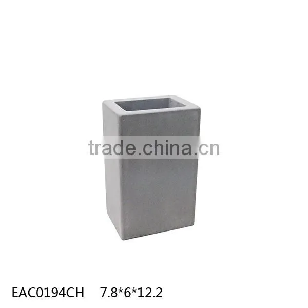 Concrete Bathroom Design Square Concrete Bathroom Set Lotion Dispenser Tumbler Tray photo-3