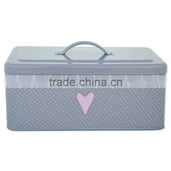 Vintage Design Home Kitchen Pink Bread Bin photo-3