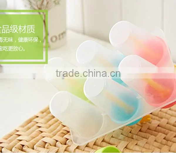FRUIT Shape Kitchen FrozenIce Pudding Pops DIY Mold 6 Compartments photo-3