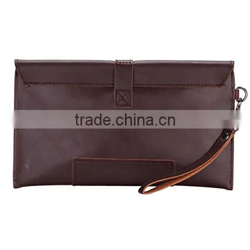 PU Leather Clutch Wallets Purse Handbag With Wristbelt photo-2