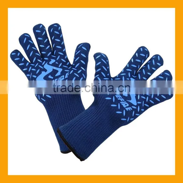 Certified 932F Silicone Heat Resistant Grilling BBQ Gloves for Cooking Baking Barbecue Potholder photo-4