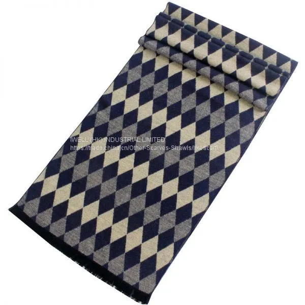 Super Soft Winter Striped Plaid Men Scarf Wrap Wholesale photo-2