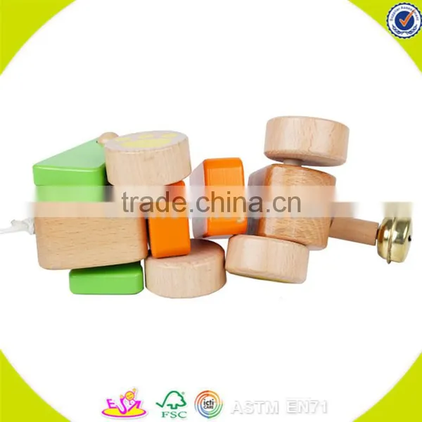 Wholesale Wooden Drag Kids Toys Most Popular Wooden Drag Kids Toys Funny Wooden Drag Kids Toys W05B103 photo-3