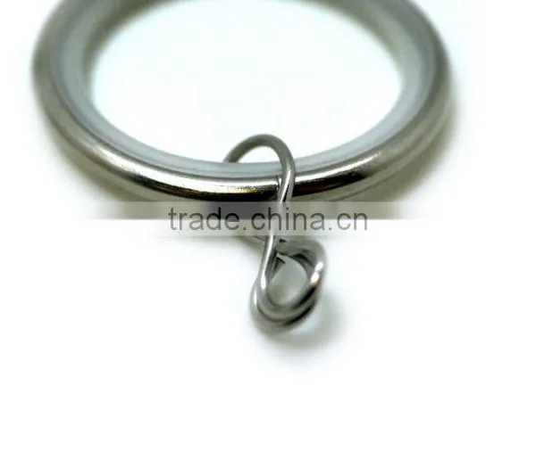 Metal Silent Curtain Rod Ring With Loose Eyelet ID35mm/OD42mm Brushed Nickel Plated photo-5