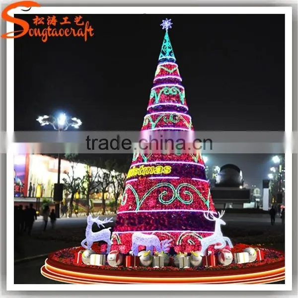 Chinese Factory Hot Sale Giant Artificial Led Christmas Tree Ornament Decoration Colorful Lighting Tree Outdoor photo-5