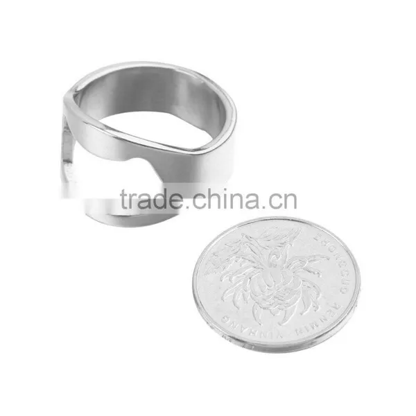 2PCs Stainless Steel Finger Ring Ring-Shape Beer Bottle Opener for Beer Bar Tool photo-5