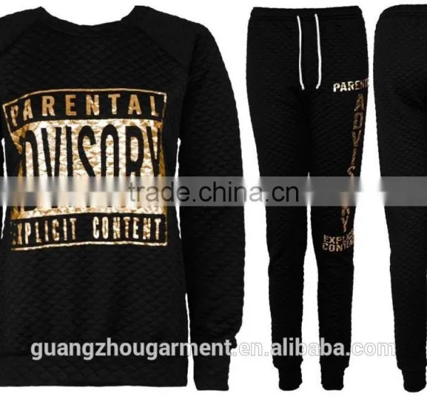 LADIES QUILTED PARENTAL WOMENS SWEATSHIRT TRACKSUIT photo-2